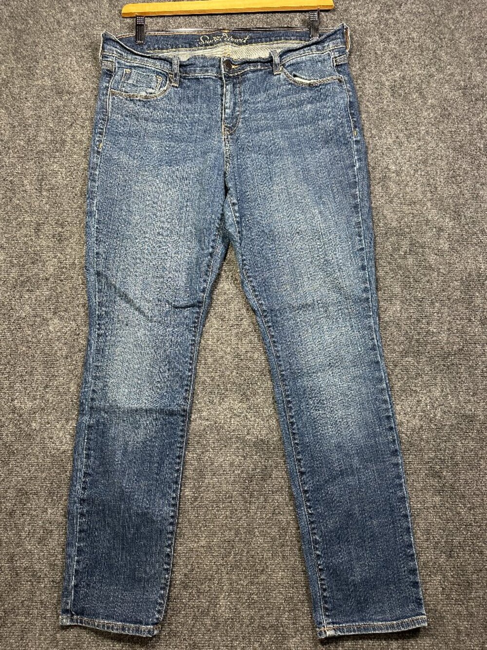 Old Navy Jeans Womens 14 Sweetheart Cotton Stretch Pockets Straight Leg